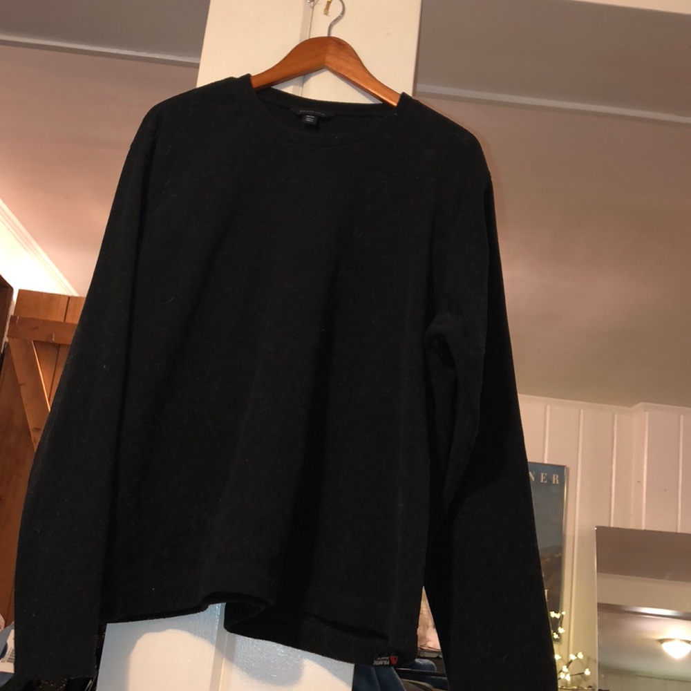 Men’s Black Lands End Polartec Fleece Pullover